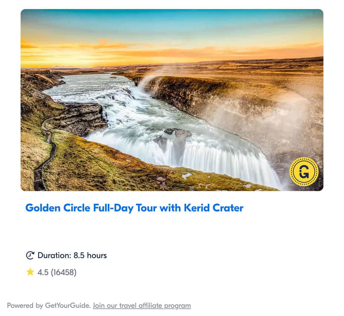 Golden Circle Full-Day Tour with Kerid Crater in Kenya